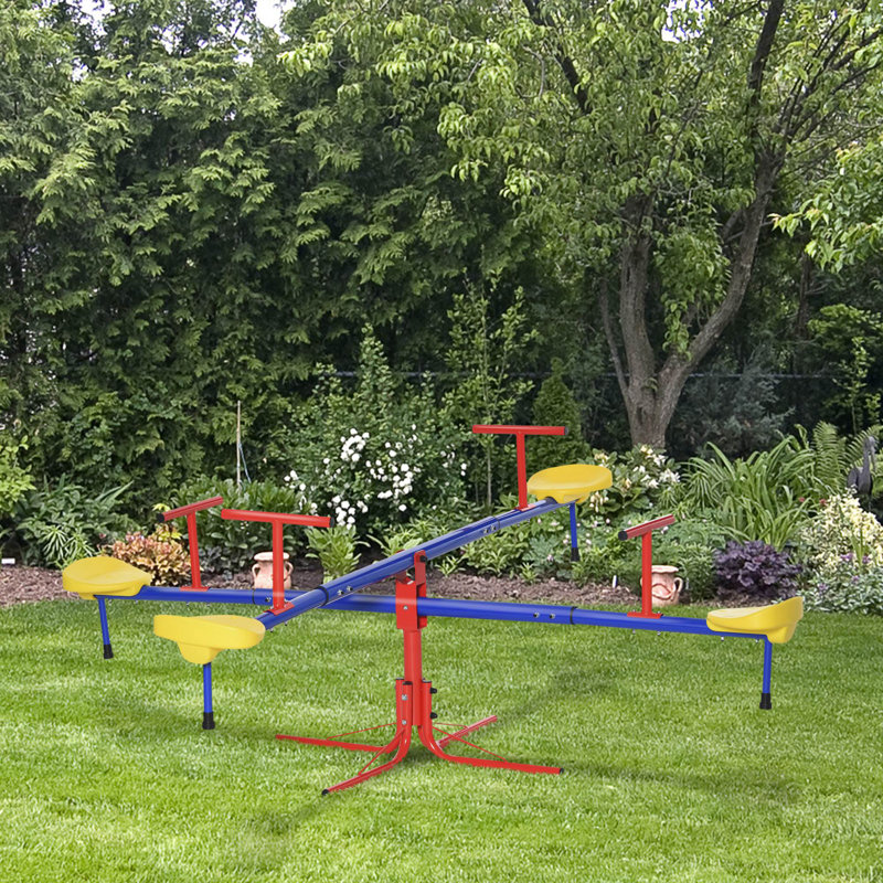 Outsunny 4 Seat Plastic Teeter Totter & Reviews Wayfair